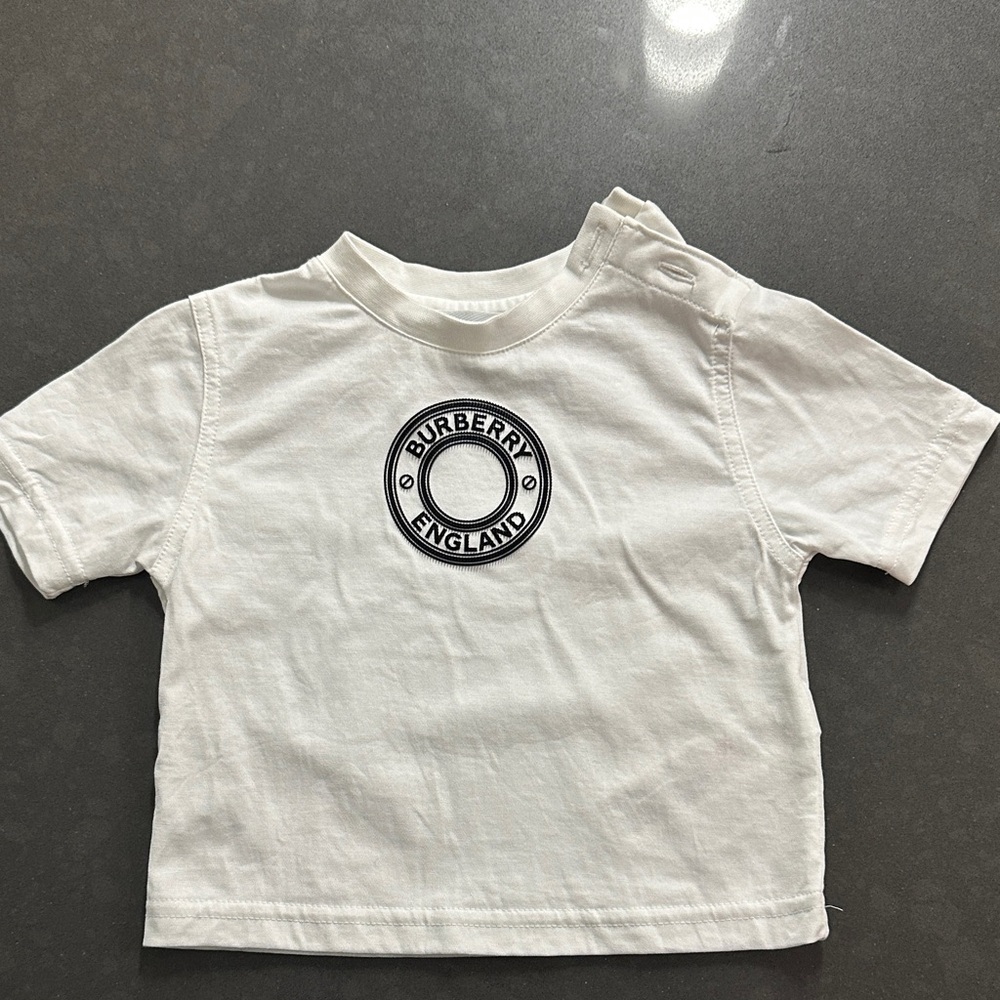 Burberry Kids White England Emblem Tee
